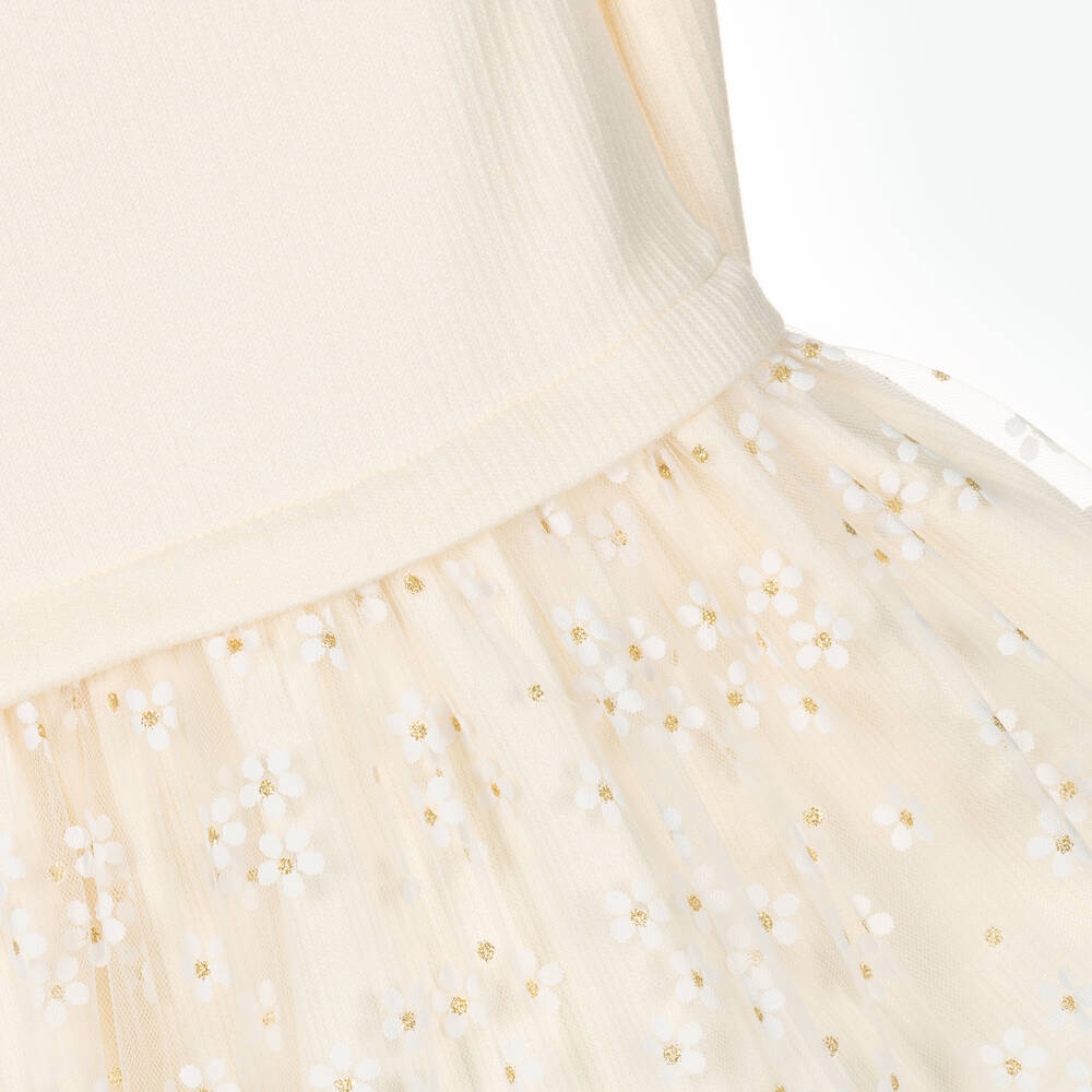 EMC Girls Ivory Daisy Tulle Dress