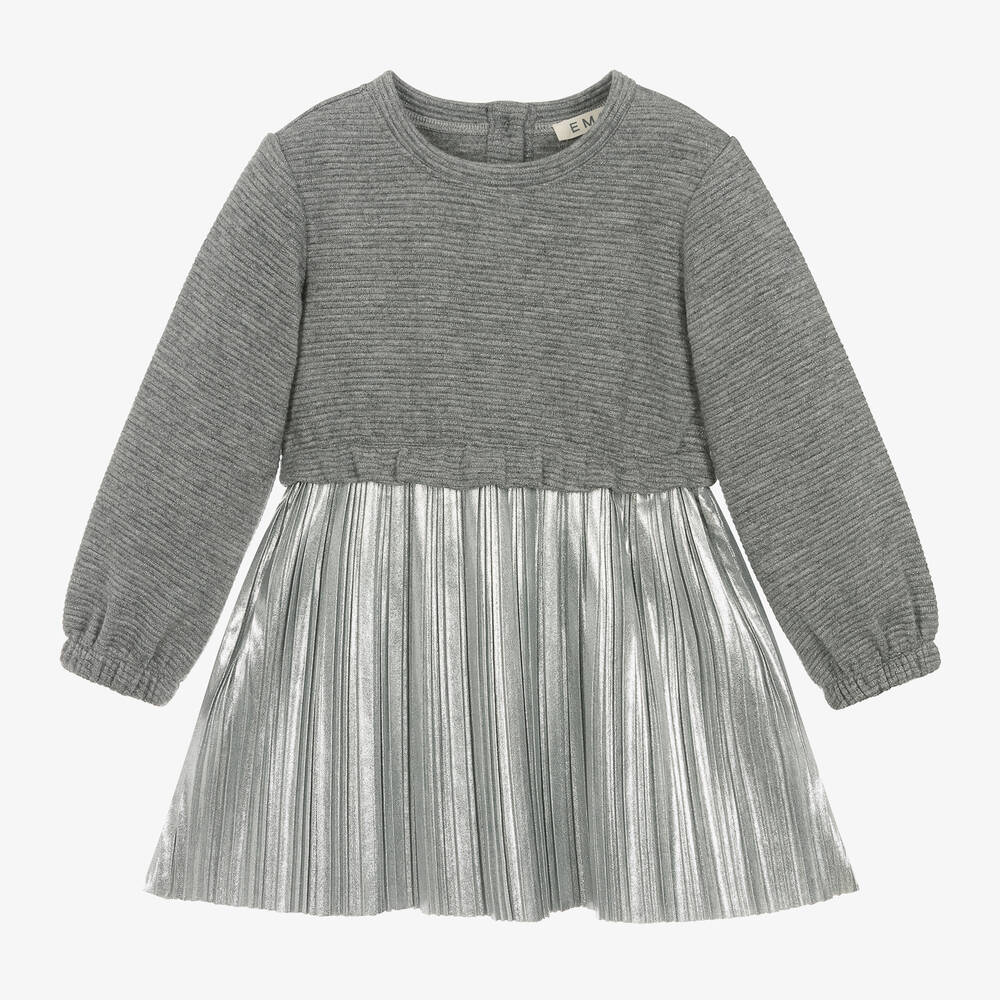 EMC Girls Sparkling Silver Viscose Dress