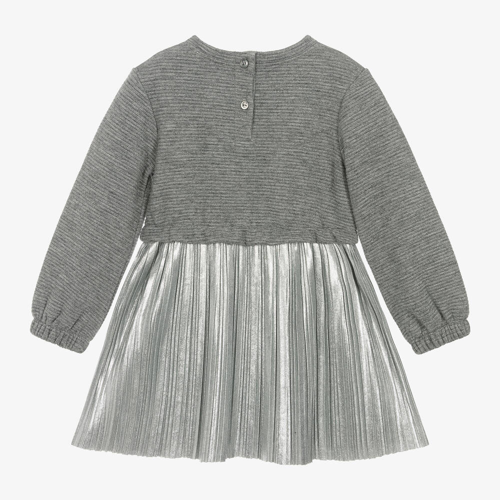 EMC Girls Sparkling Silver Viscose Dress