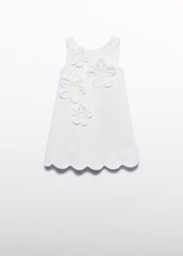 Abel& Lula 5055 White Flower Dress 5