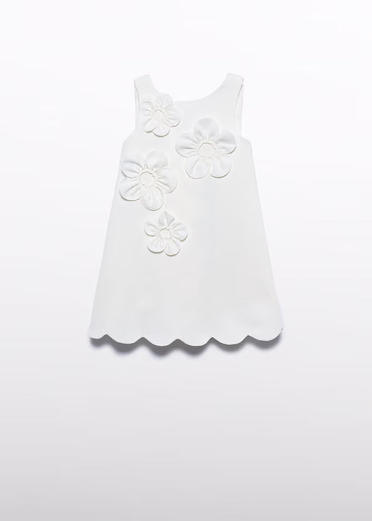 Abel& Lula 5055 White Flower Dress 5