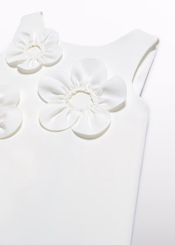 Abel& Lula 5055 White Flower Dress 5