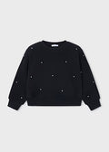 Mayoral - Girl Applique Sweatshirt Black