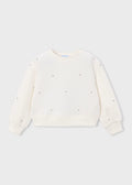 Mayoral - Girl Applique Sweatshirt White
