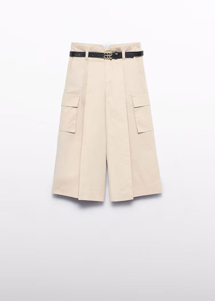Abel & Lula - Girl Cargo Culotte Pants with Belt