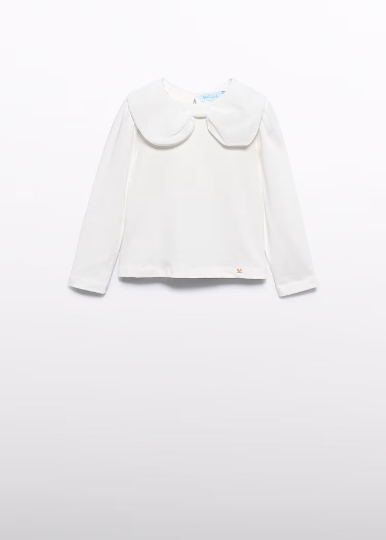 Mayoral - Girl Chiffon T-Shirt with Bow Tie