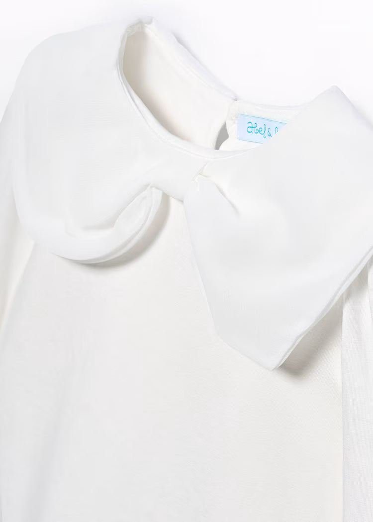 Mayoral - Girl Chiffon T-Shirt with Bow Tie