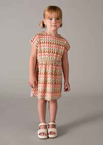 Mayoral - Girl Crochet Multicolor Dress