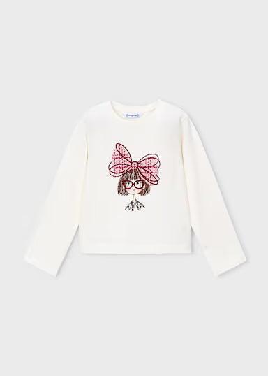 Girl Doll T-Shirt With Pink Bow