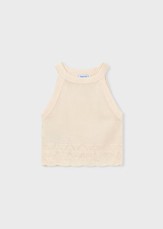 Mayoral - Girl Halter Top Beige