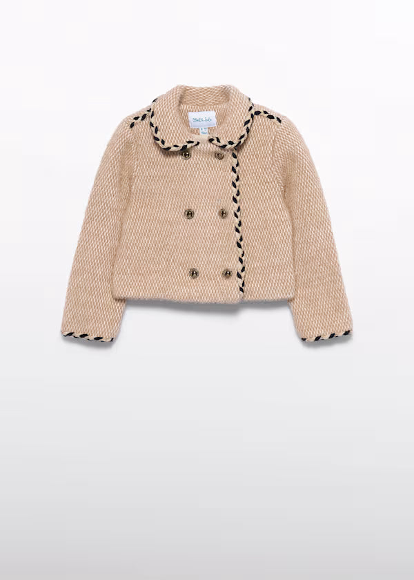 Abel & Lula - Girl 2-Piece Tweed-Style Skirt Set with Braided Trim