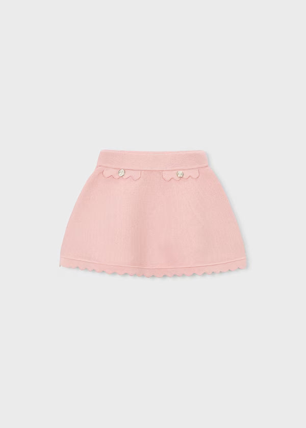 Mayoral - Girl Pink Knit Jacket Skirt Set