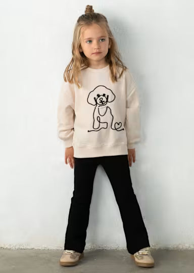 Mayoral - Girl Leggings and Dog Sweatshirt Set