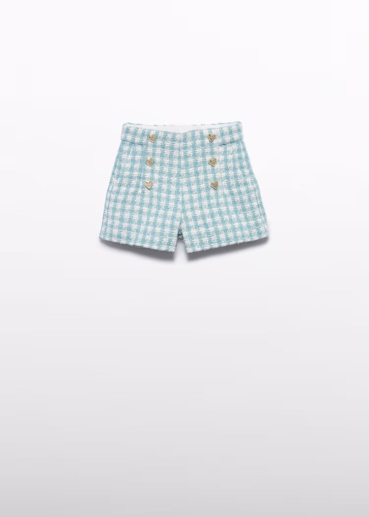 Abel & Lula - Girl Lurex Plaid Bermuda Shorts