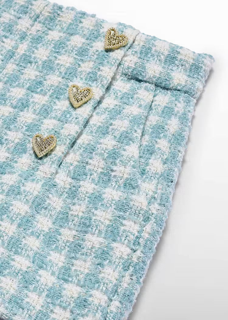 Abel & Lula - Girl Lurex Plaid Bermuda Shorts