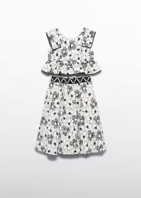 Abel & Lula - Girl Printed Midi Skirt and Top Set