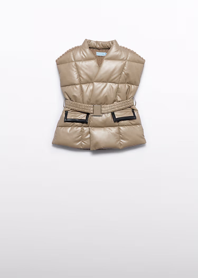 Abel & Lula - Girl Quilted Faux Leather Vest