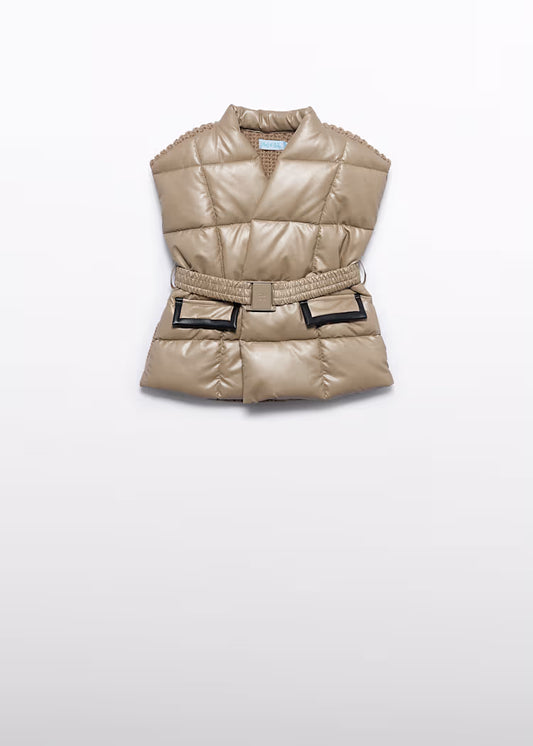 Abel & Lula - Girl Quilted Faux Leather Vest