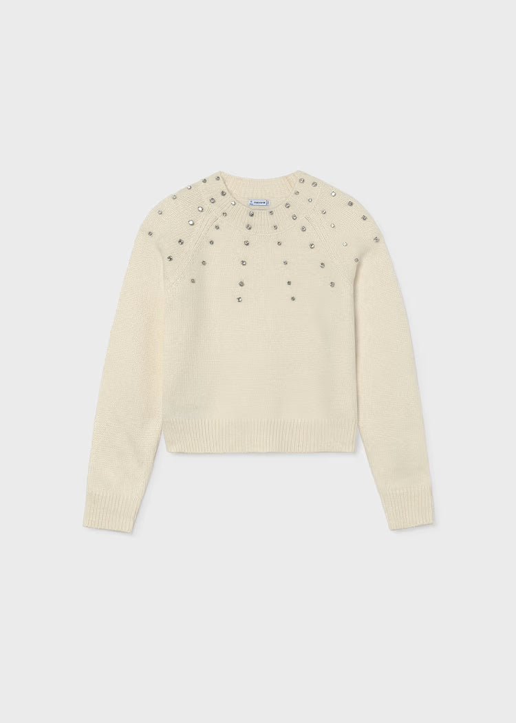 Girl Rhinestone Sweater
