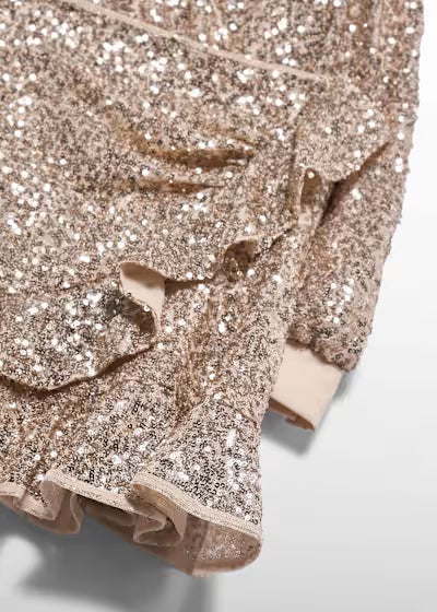 Abel & Lula - Girl Sequin Skirt Set Gold