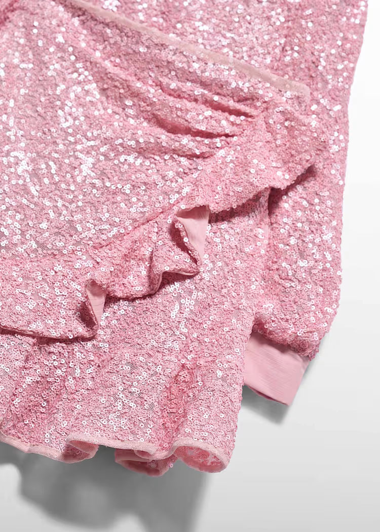 Abel & Lula - Girl Sequin Skirt Set Pink