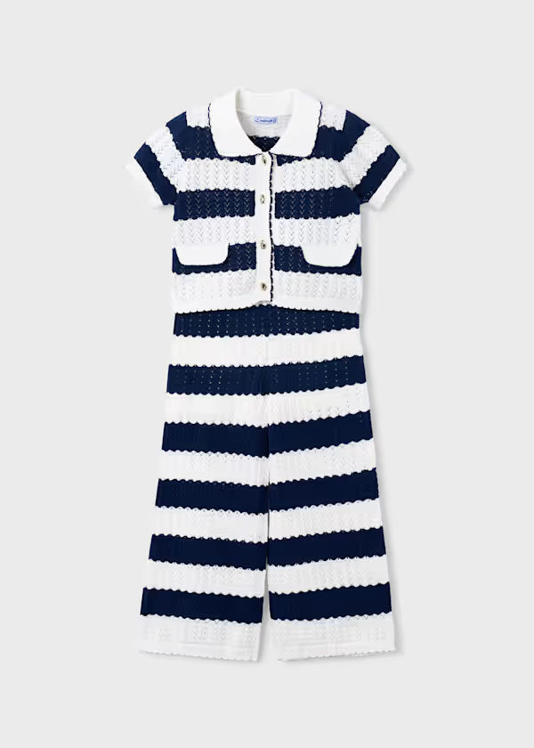 Mayoral - Girl Striped Crochet Set