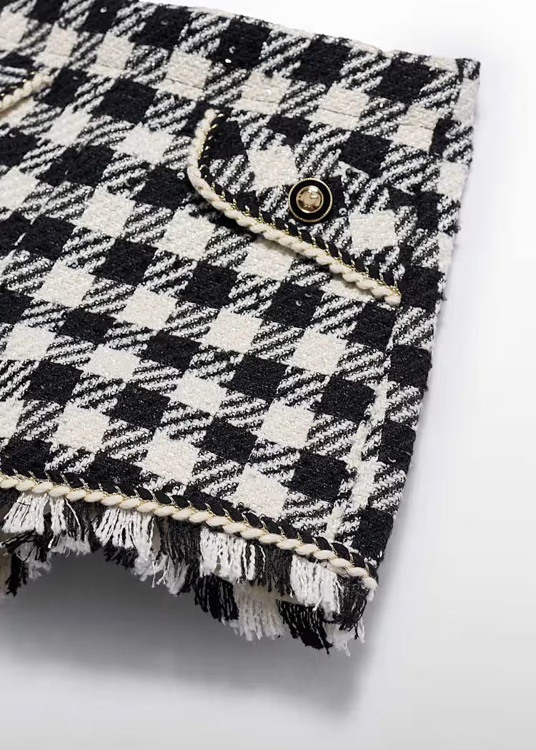 Abel & Lula - Girl Vichy Sequin Bermuda Shorts