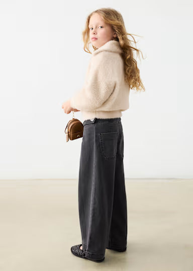 Mayoral - Girl Wide Legged Grey Jeans
