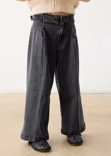 Mayoral - Girl Wide Legged Grey Jeans
