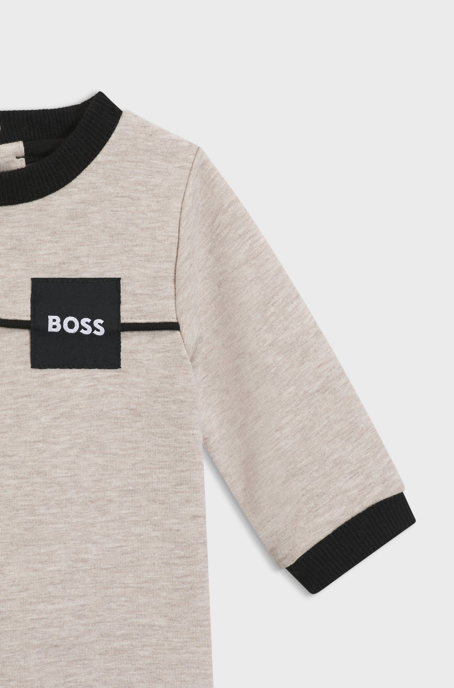 NEW!! BOSS Baby Boys Beige Logo Babygrow