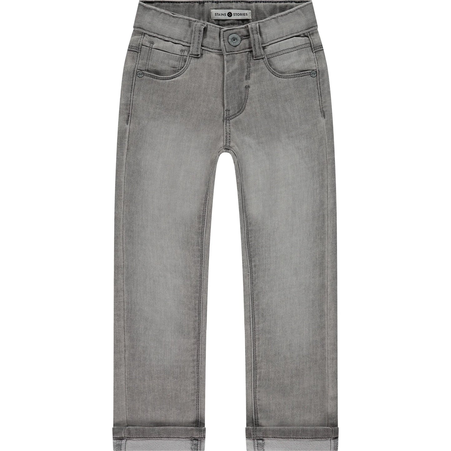 NEW!! Light Grey Denim Straight-Leg Pants for Kids