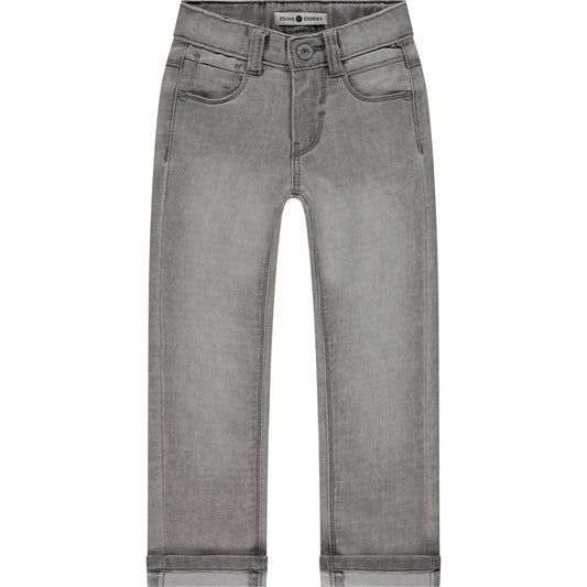 NEW!! Light Grey Denim Straight-Leg Pants for Kids