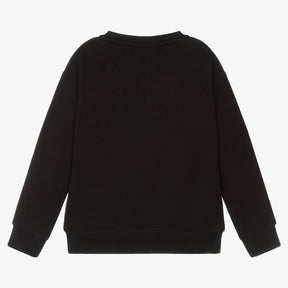 HUGO Boys Black Cotton Sweatshirt