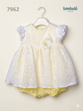 Bimbalo - Baby Girls Sleeveless Eyelet Romper Dress
