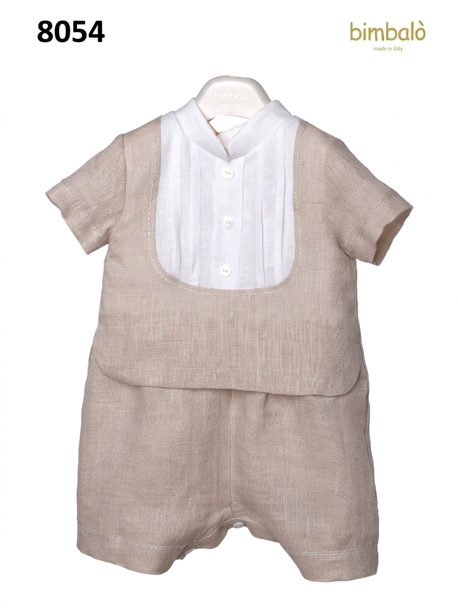 Bimbalo - Tailored Baby Boy Linen Romper Set