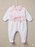 Bimbalo - Baby Girl Floral Ruffle Bow Footie Onesie