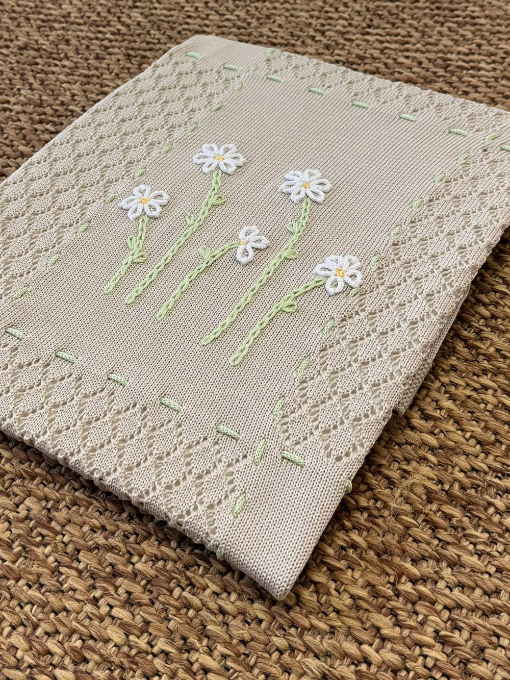 Bimbalò Daisy Garden Knit Baby Blanket