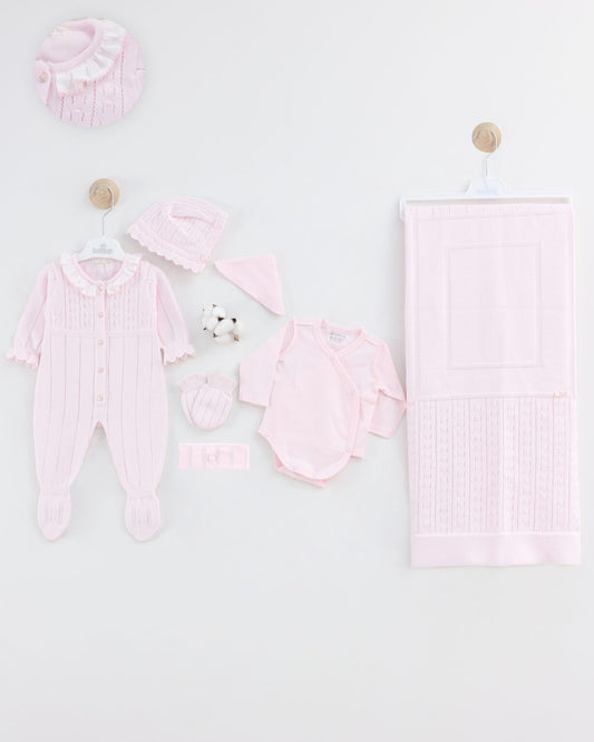 LeoKing Baby Newborn 7-Piece Cotton Set - Pink