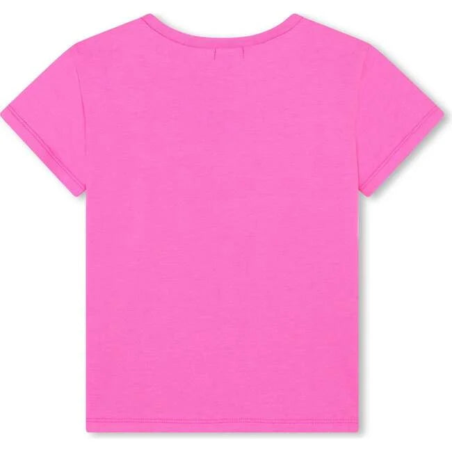 Billieblush Sequin Heart Applique Pink T-Shirt