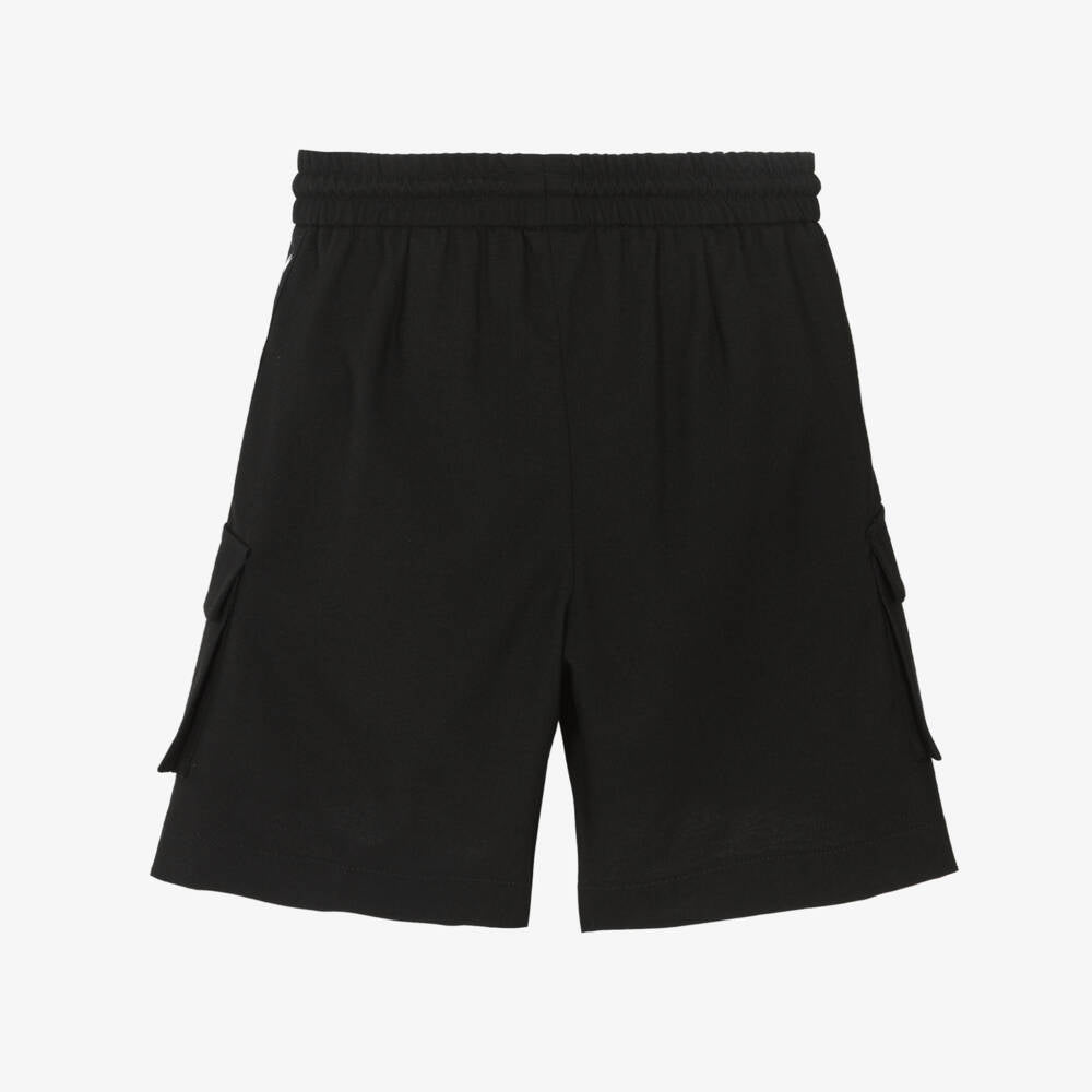 NEW!!  MARC JACOBS Boys Black Viscose Cargo Shorts