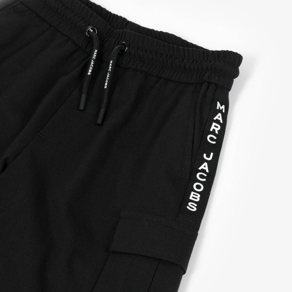NEW!!  MARC JACOBS Boys Black Viscose Cargo Shorts