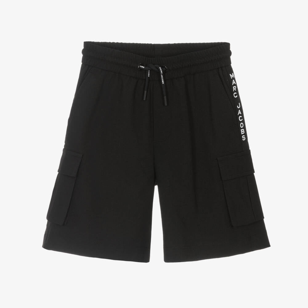 NEW!!  MARC JACOBS Boys Black Viscose Cargo Shorts