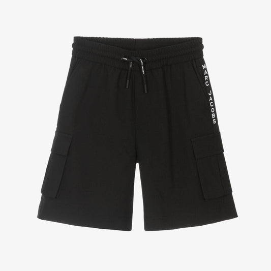 NEW!!  MARC JACOBS Boys Black Viscose Cargo Shorts