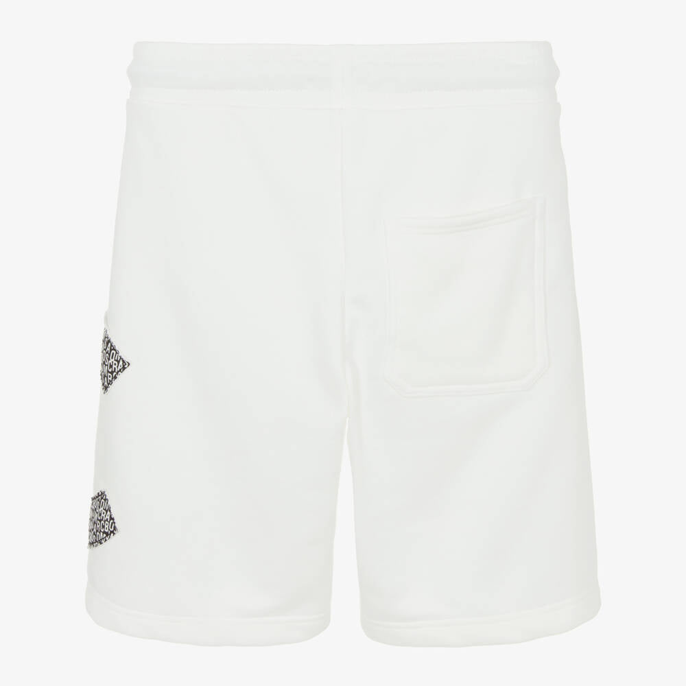 NEW!! MARC JACOBS Boys Ivory Cotton Jersey Logo Letter Shorts