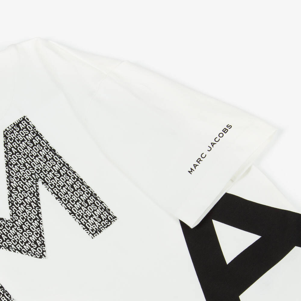 MARC JACOBS ホワイトTシャツ Marc Jacobs Kids logo-print Cotton T-shirt | White | FARFETCH