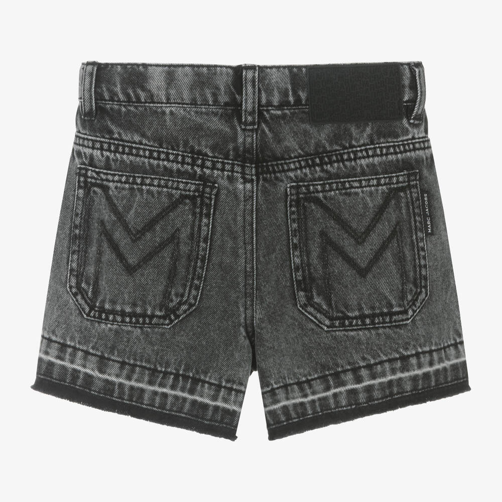 NEW!! MARC JACOBS Girls Black Denim Diamanté Shorts