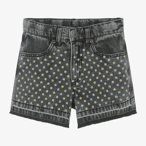 NEW!! MARC JACOBS Girls Black Denim Diamanté Shorts