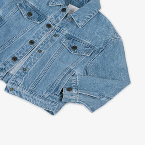 NEW!! MARC JACOBS Girls Blue Crystal Denim Jacket