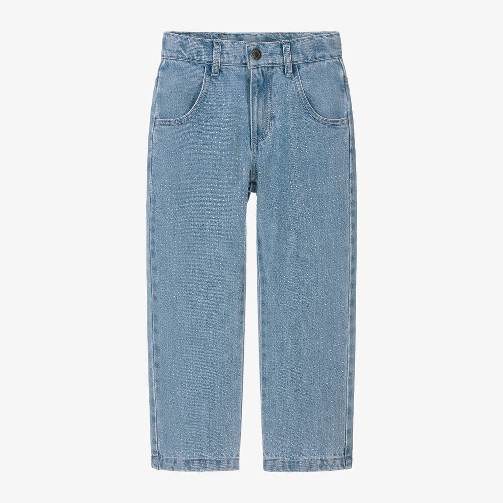 NEW!! MARC JACOBS Girls Blue Crystal Denim Jeans