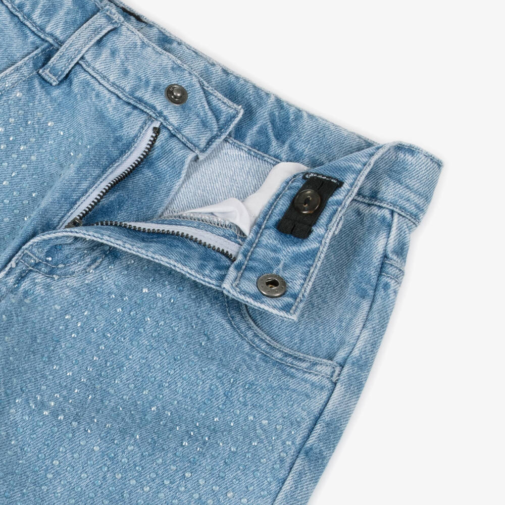 NEW!! MARC JACOBS Girls Blue Crystal Denim Jeans